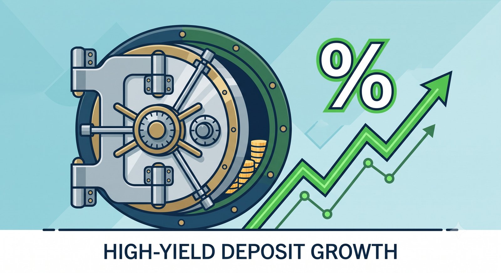 Conceptual illustration of a high-yield fixed deposit vault
