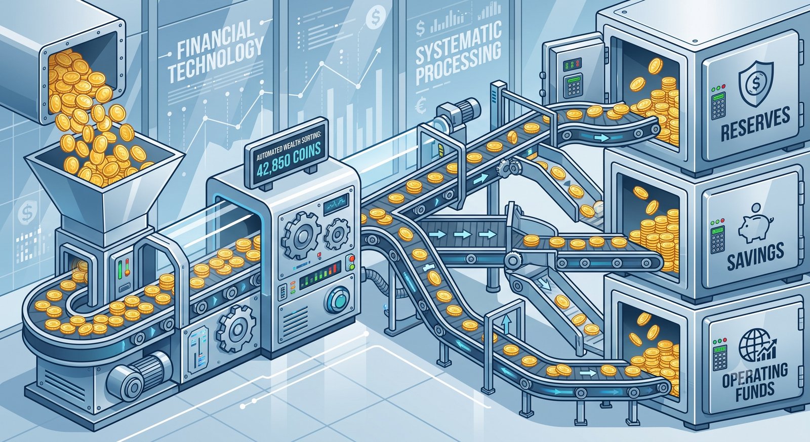 Automated routing of financial resources to different vaults