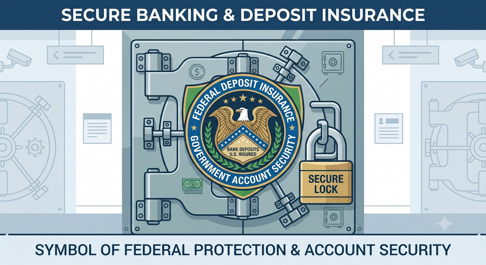 Federal Deposit Insurance shielding a bank vault