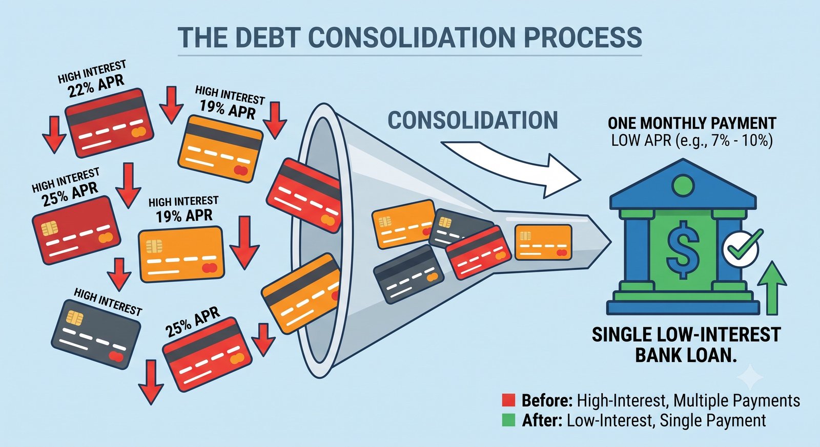 Debt Consolidation Funnel Visualization