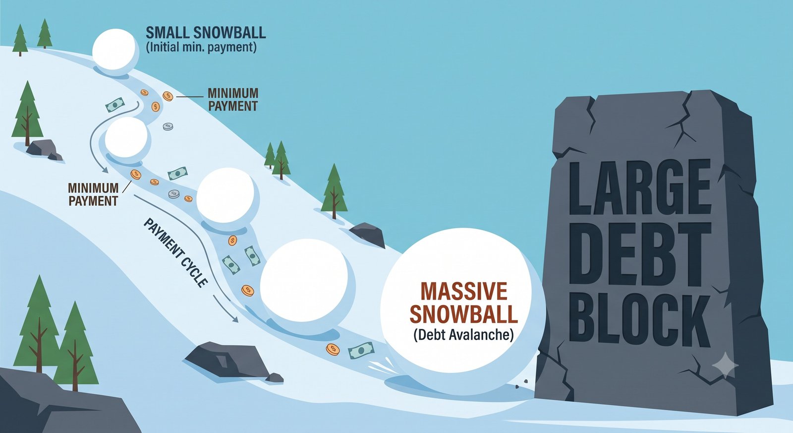 Visualizing the Debt Snowball Mechanics