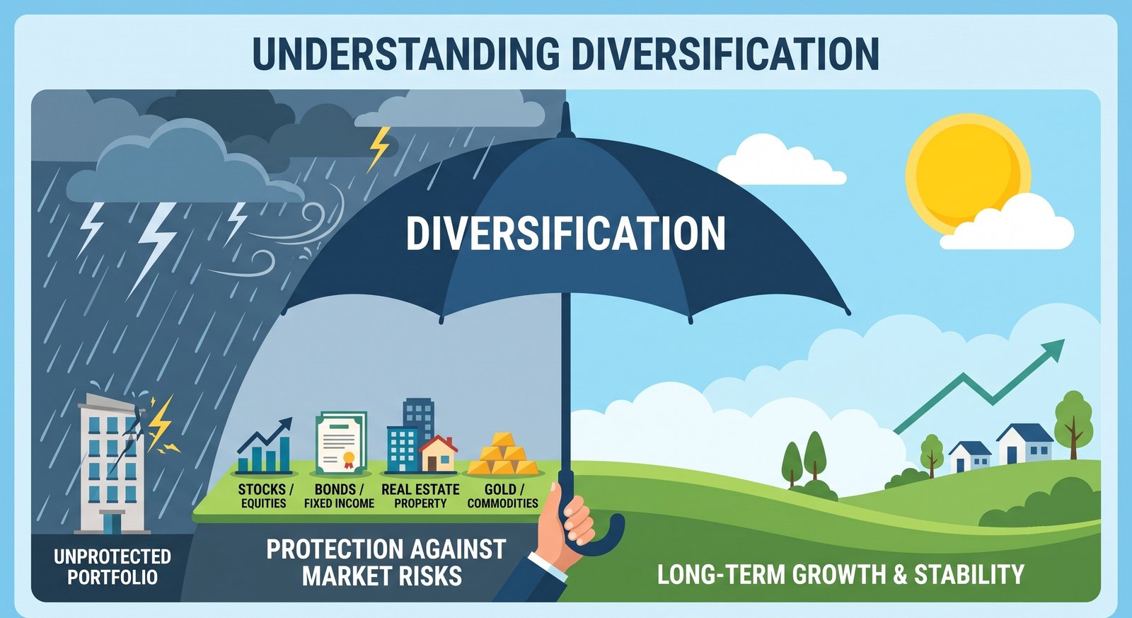 Umbrella shielding various asset classes from economic storms
