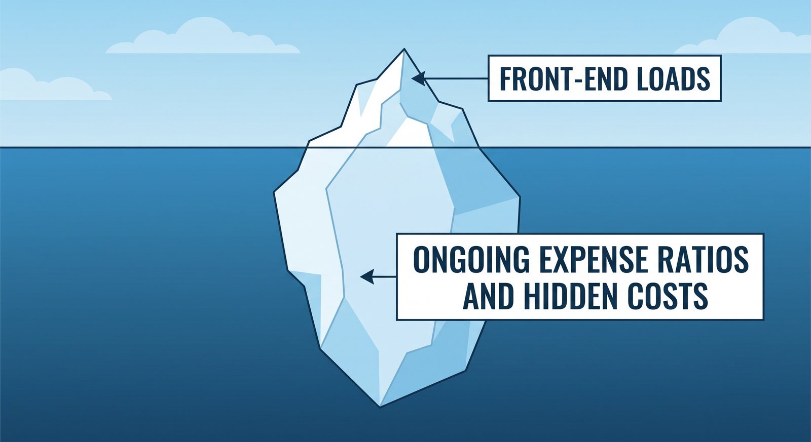 Iceberg illustration of mutual fund fees