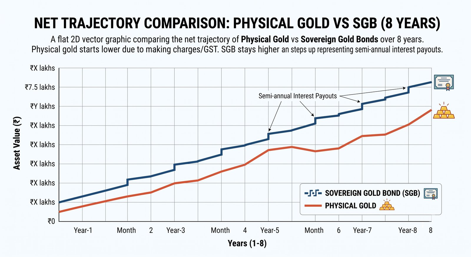 Physical Gold vs SGB Trajectory