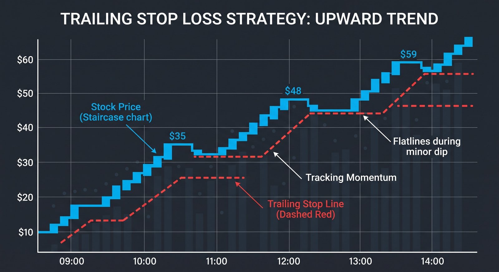 Trailing Stop Order Chart