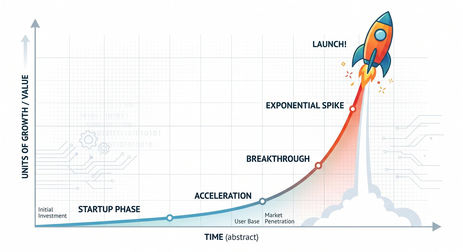Compounding Interest Exponential Growth Curve