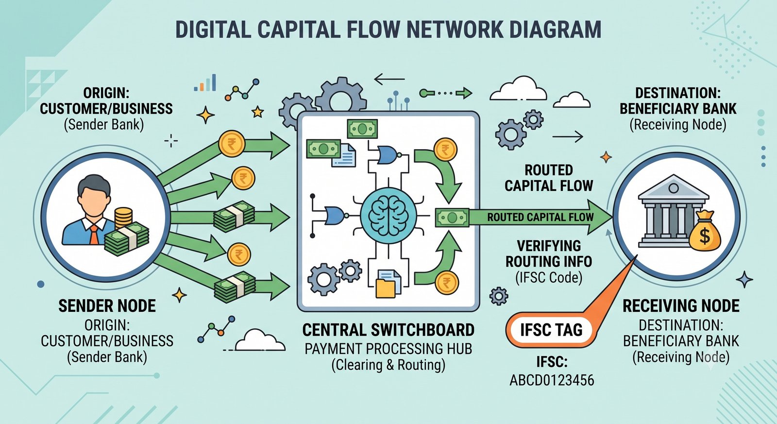 Electronic Routing Network with IFSC endpoints